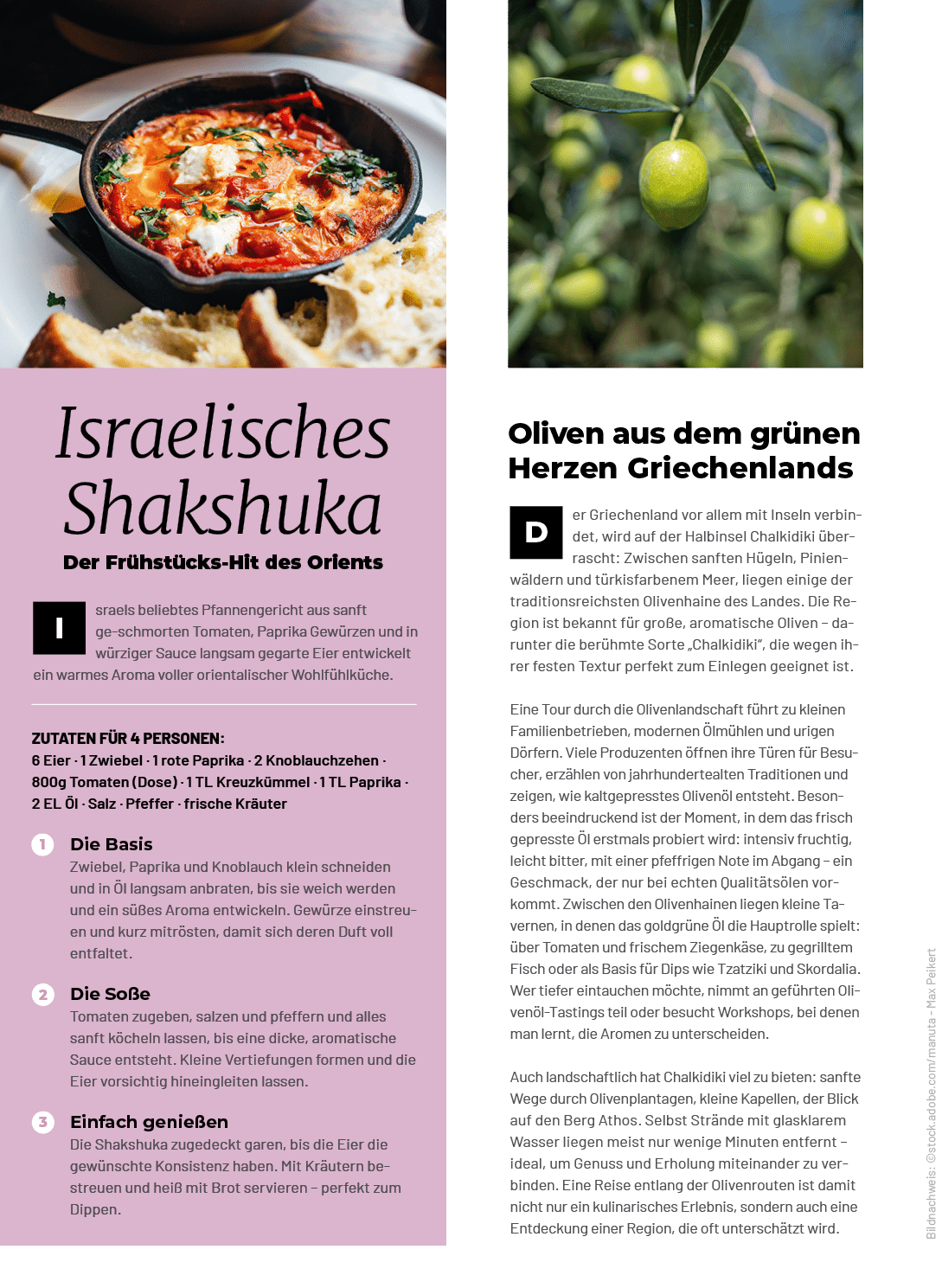 Bildnachweis: ©stock.adobe.com/manuta Max Peikert,￼Einfach genie en Die Shakshuka zugedeckt garen, bis die Eier die g...