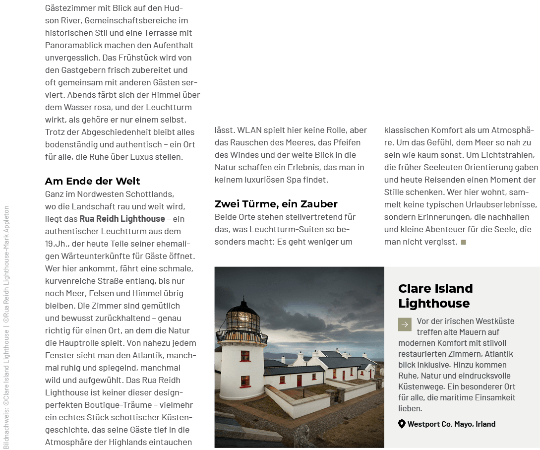Clare Island Lighthouse ￼Vor der irischen Westk ste treffen alte Mauern auf modernen Komfort mit stilvoll restauriert...