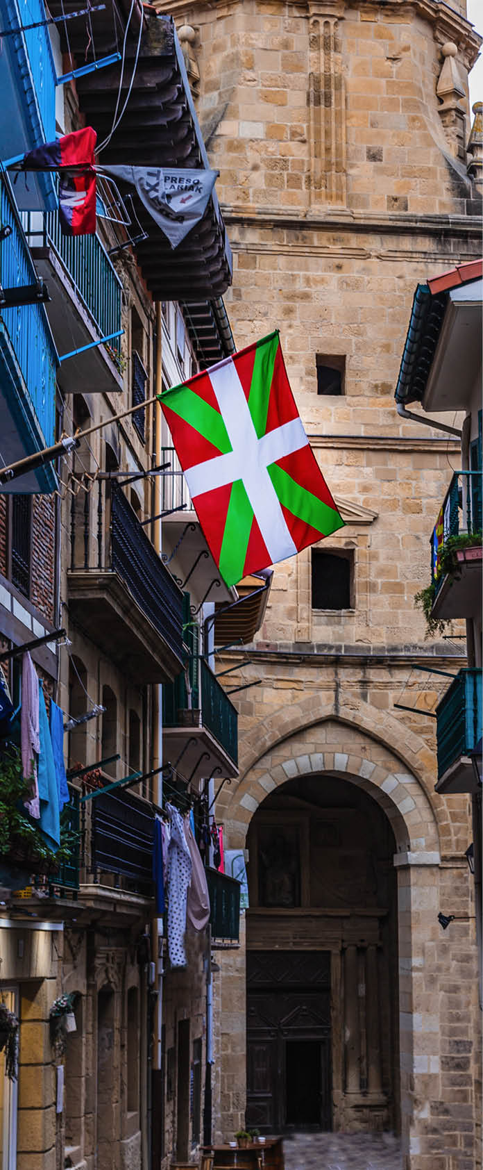 Flag of Basque Country in Getaria.