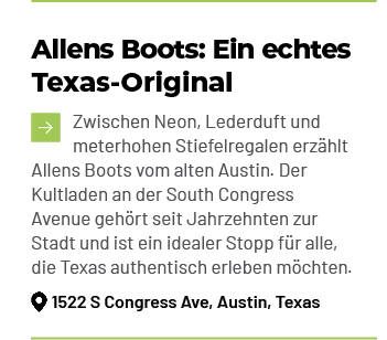 Allens Boots: Ein echtes Texas Original ￼Zwischen Neon, Lederduft und meterhohen Stiefelregalen erz hlt Allens Boots ...