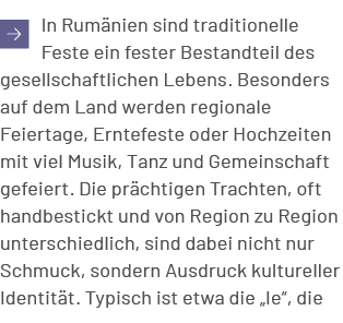 ￼In Rum nien sind traditionelle Feste ein fester Bestandteil des gesellschaftlichen Lebens. Besonders auf dem Land we...
