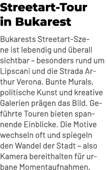Streetart Tour in Bukarest Bukarests Streetart Szene ist lebendig und berall sichtbar – besonders rund um Lipscani u...