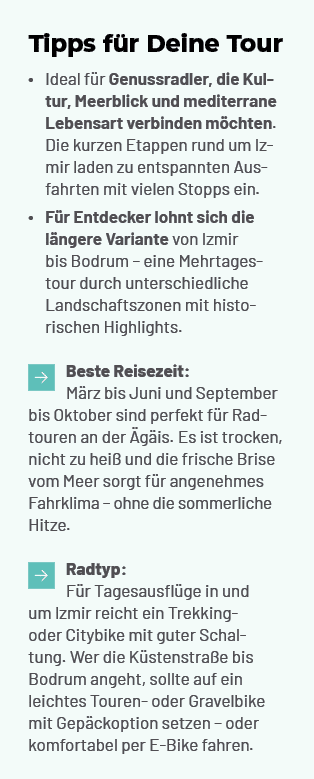 Tipps f r Deine Tour • Ideal f r Genussradler, die Kultur, Meerblick und mediterrane Lebensart verbinden m chten. Die...
