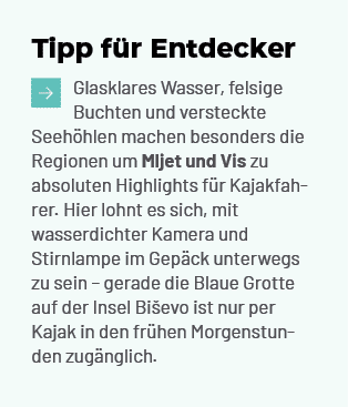Tipp f r Entdecker ￼Glasklares Wasser, felsige Buchten und versteckte Seeh hlen machen besonders die Regionen um Mlje...