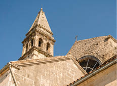 St Nicholas Church exterior in the small town of Perast in Kotor bay, Montenegro