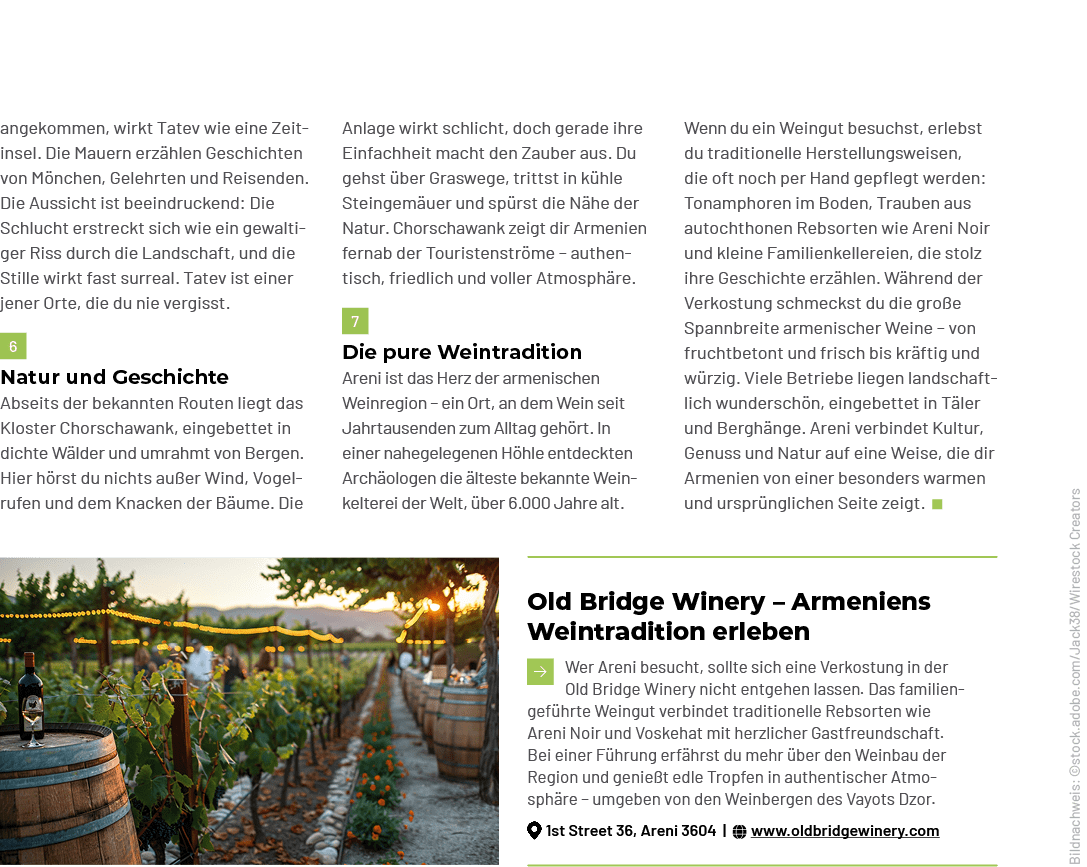Old Bridge Winery – Armeniens Weintradition erleben ￼Wer Areni besucht, sollte sich eine Verkostung in der Old Bridge...