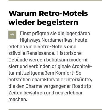 Warum Retro Motels wieder begeistern ￼Einst pr gten sie die legend ren Highways Nordamerikas, heute erleben viele Ret...