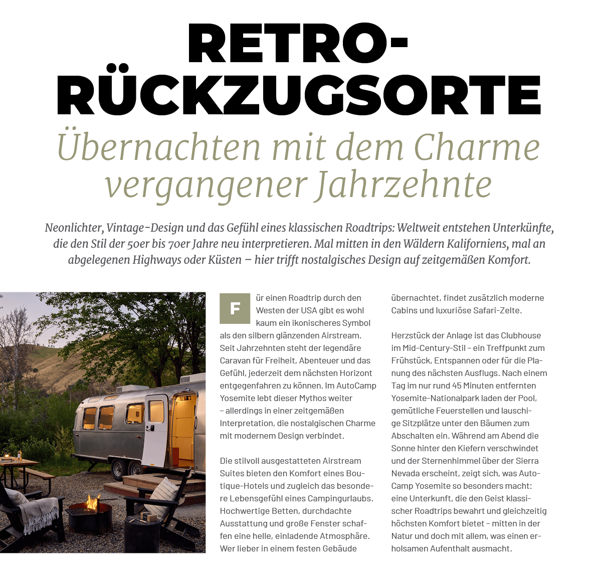 Neonlichter, Vintage Design und das Gef hl eines klassischen Roadtrips: Weltweit entstehen Unterk nfte, die den Stil ...