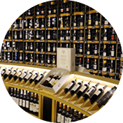BORDEAUX, FRANCE august 2018: La Cite du Vin, Wine shop into wine museum of Bordeaux