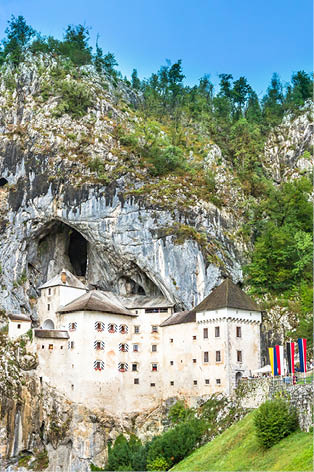 Predjama Castle in Slovenia. Predjama, approximately 9 kilometres from Postojna Cave.