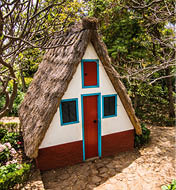 Funchal, Madeira - July, 2018 Traditional house in Madeira
