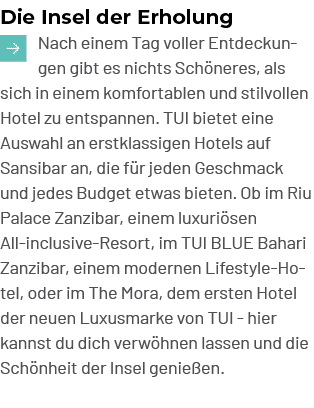 Die Insel der Erholung ￼Nach einem Tag voller Entdeckungen gibt es nichts Sch neres, als sich in einem komfortablen u...