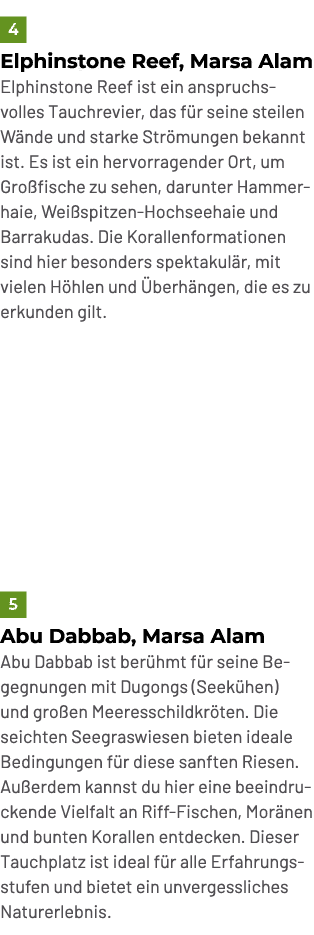 ￼ Elphinstone Reef, Marsa Alam Elphinstone Reef ist ein anspruchsvolles Tauchrevier, das f r seine steilen W nde und...