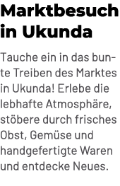 Marktbesuch in Ukunda Tauche ein in das bunte Treiben des Marktes in Ukunda! Erlebe die lebhafte Atmosph re, st bere ...