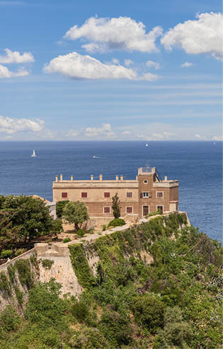 Villa dei Mulini where was imprisoned Napoleon. Province of Livorno, Island of Elba, Italy