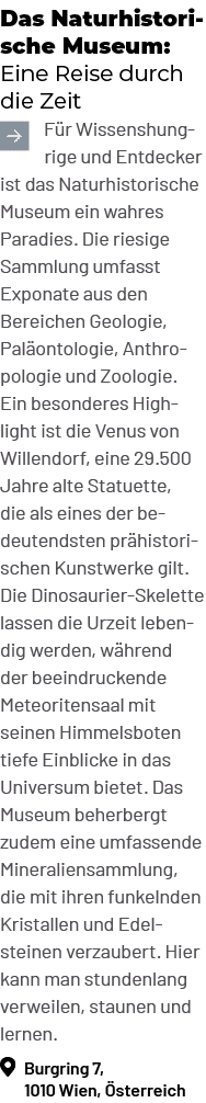 Das Naturhistorische Museum: Eine Reise durch die Zeit ￼F r Wissenshungrige und Entdecker ist das Naturhistorische Mu...