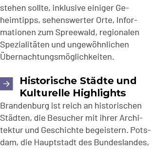 stehen sollte, inklusive einiger Geheimtipps, sehenswerter Orte, Informationen zum Spreewald, regionalen Spezialit te...