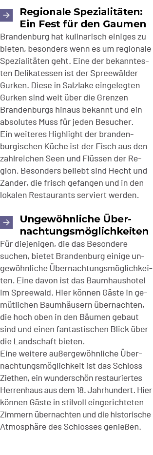 ￼Regionale Spezialit ten: Ein Fest f r den Gaumen Brandenburg hat kulinarisch einiges zu bieten, besonders wenn es um...