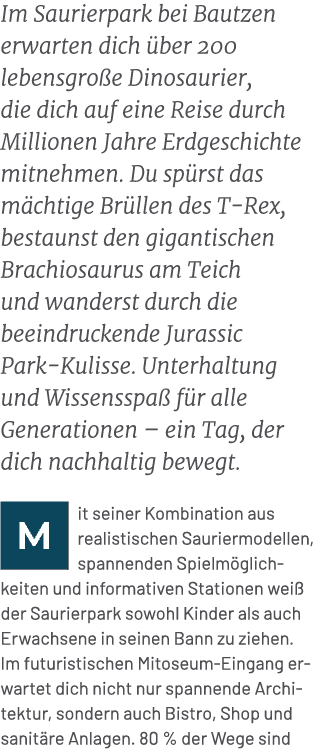 Im Saurierpark bei Bautzen erwarten dich ber 200 lebensgro e Dinosaurier, die dich auf eine Reise durch Millionen Ja...