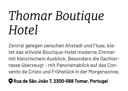 Thomar Boutique Hotel Zentral gelegen zwischen Altstadt und Fluss, bietet das stilvolle Boutique Hotel moderne Zimmer...