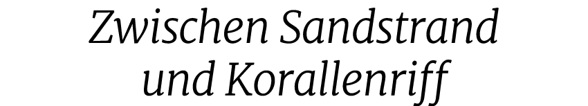 Zwischen Sandstrand und Korallenriff