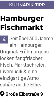 Kulinarik tipp,Hamburger Fischmarkt ￼Seit ber 300 Jahren ein Hamburger Original. Fr hmorgens locken fangfrischer Fis...