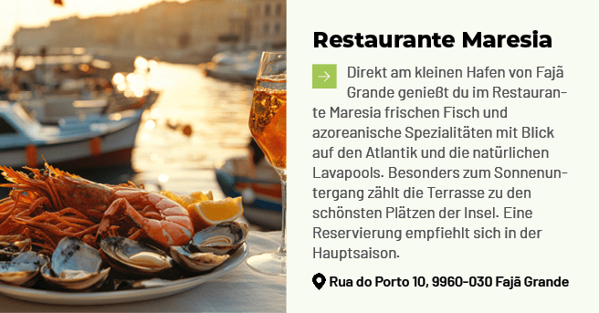 Restaurante Maresia ￼Direkt am kleinen Hafen von Faj Grande genie t du im Restaurante Maresia frischen Fisch und azo...