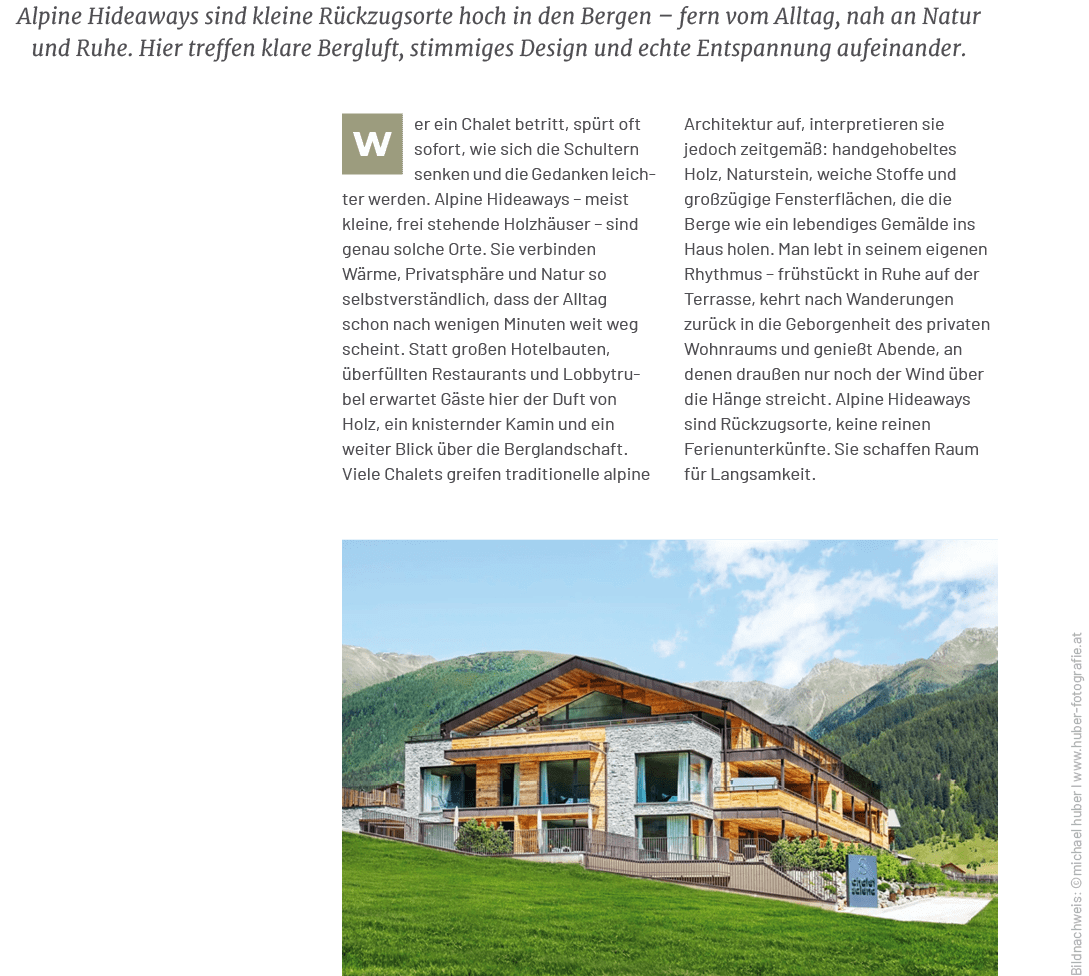 Bildnachweis: ©michael huber I www.huber fotografie.at,Alpine Hideaways sind kleine R ckzugsorte hoch in den Bergen –...