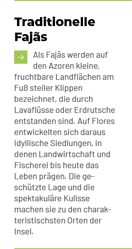 Traditionelle Faj s ￼Als Faj s werden auf den Azoren kleine, fruchtbare Landfl chen am Fu steiler Klippen bezeichnet...