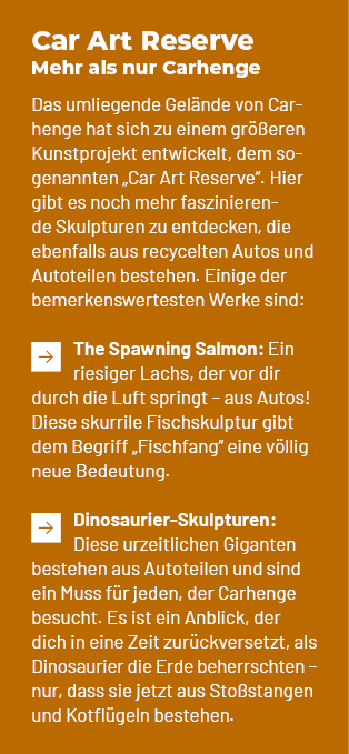 Car Art Reserve Mehr als nur Carhenge Das umliegende Gel nde von Carhenge hat sich zu einem gr eren Kunstprojekt ent...