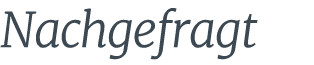 Nachgefragt