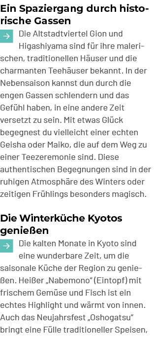 Ein Spaziergang durch historische Gassen ￼Die Altstadtviertel Gion und Higashiyama sind f r ihre malerischen, traditi...