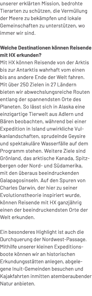unserer erkl rten Mission, bedrohte Tierarten zu sch tzen, die Verm llung der Meere zu bek mpfen und lokale Gemeinsch...