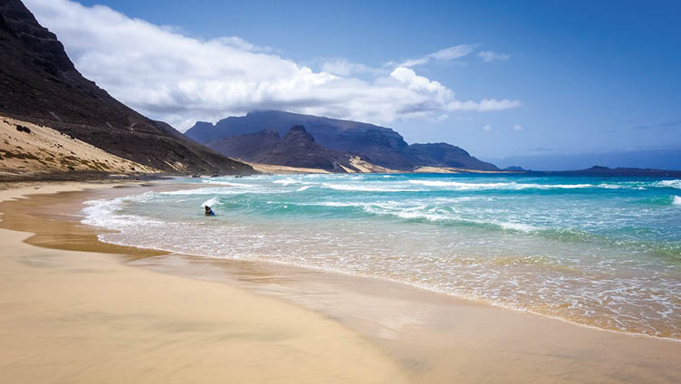 Baia das Gatas beach on Sao Vicente Island, Cape Verde, Africa