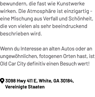 bewundern, die fast wie Kunstwerke wirken. Die Atmosph re ist einzigartig eine Mischung aus Verfall und Sch nheit, di...