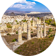 Love valley in Goreme village, Cappadocia, Turkey.