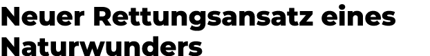 Neuer Rettungsansatz eines Naturwunders