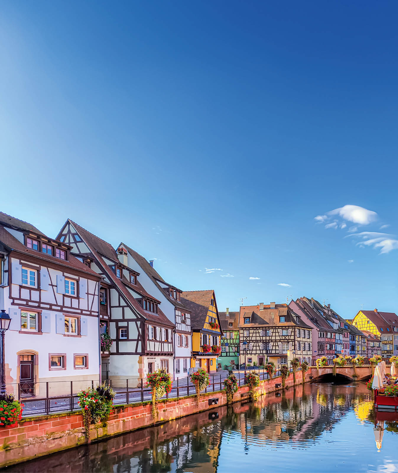 Beautiful streets in Colmar France.