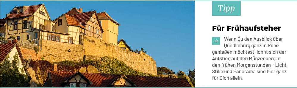 Tipp,F r Fr haufsteher ￼ Wenn Du den Ausblick ber Quedlinburg ganz in Ruhe genie en m chtest, lohnt sich der Aufstie...