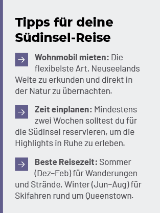 Tipps f r deine S dinsel Reise Wohnmobil mieten: Die flexibelste Art, Neuseelands Weite zu erkunden und direkt in de...