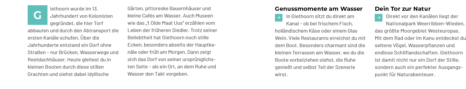 Dein Tor zur Natur Direkt vor den Kan len liegt der Nationalpark Weerribben Wieden, das gr te Moorgebiet Westeuropa...