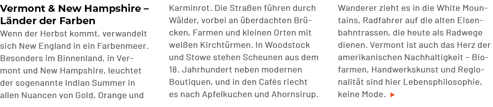 Wanderer zieht es in die White Mountains, Radfahrer auf die alten Eisenbahntrassen, die heute als Radwege dienen. Ver...