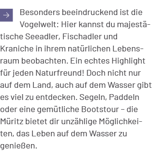 ￼Besonders beeindruckend ist die Vogelwelt: Hier kannst du majest tische Seeadler, Fischadler und Kraniche in ihrem n...