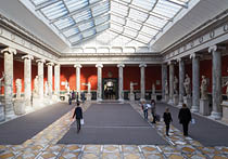 Copenhagen, Denmark - February 16, 2016: Roman and Greek Sculptures in the New Carlsberg Glyptotek.