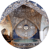 Tbilisi, Georgia - May 28, 2022: Sulfur bath interior fragment.