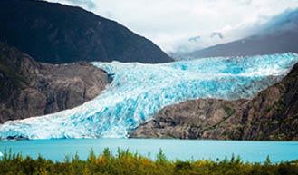 Mendenhall Glacier in Juneau, Alaska