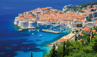 A panoramic view of the walled city, Dubrovnik Croatia
