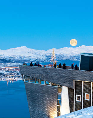 View on Tromso from Tromso City View Point, Norway, Tromso At Winter Time, Christmas in Tromso, Norway 