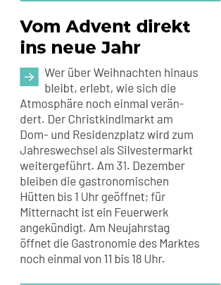 Vom Advent direkt ins neue Jahr ￼Wer ber Weihnachten hinaus bleibt, erlebt, wie sich die Atmosph re noch einmal ver ...