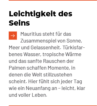 Leichtigkeit des Seins ￼Mauritius steht f r das Zusammenspiel von Sonne, Meer und Gelassenheit. T rkisfarbenes Wasser...